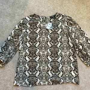 Express Snake-print Blouse